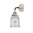 Canton Sconce shown in the Black Polished Nickel finish with a Seedy shade