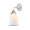 Canton Sconce shown in the Polished Chrome finish with a Matte White shade