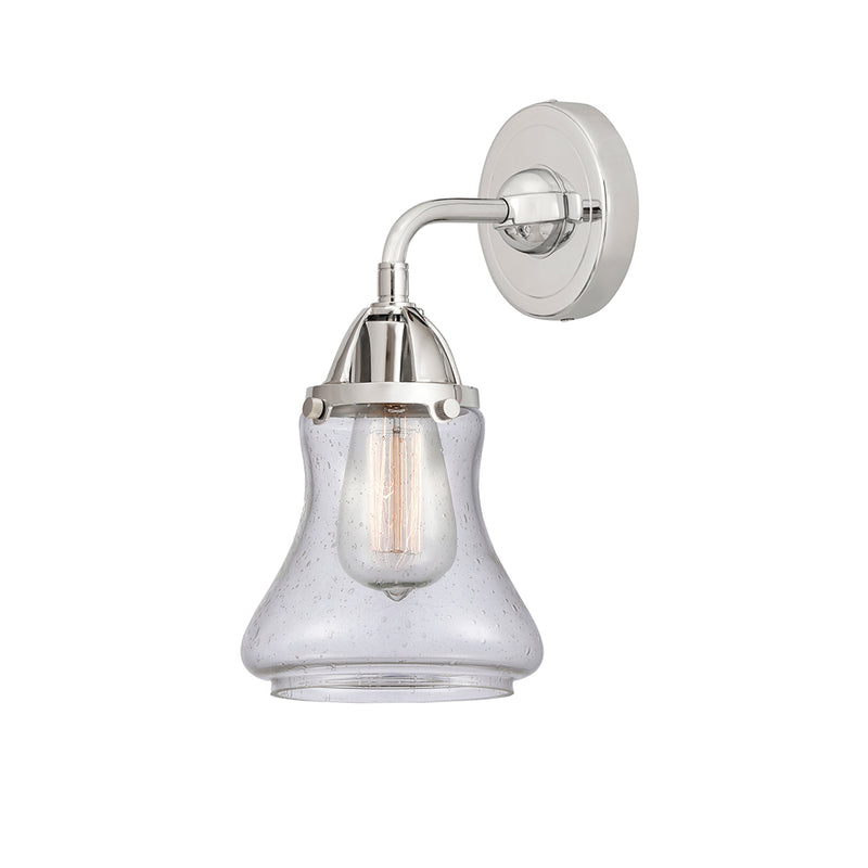 Bellmont Sconce shown in the Polished Chrome finish with a Seedy shade