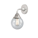 Beacon Sconce shown in the Polished Chrome finish with a Seedy shade