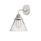 Cone Sconce shown in the Polished Chrome finish with a Clear shade