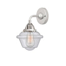 Oxford Sconce shown in the Polished Chrome finish with a Seedy shade