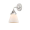 Cone Sconce shown in the Polished Chrome finish with a Matte White shade