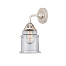 Canton Sconce shown in the Polished Nickel finish with a Seedy shade