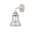 Bellmont Sconce shown in the Polished Nickel finish with a Clear shade