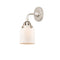 Bell Sconce shown in the Polished Nickel finish with a Matte White shade