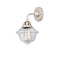 Oxford Sconce shown in the Polished Nickel finish with a Clear shade