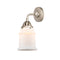 Canton Sconce shown in the Brushed Satin Nickel finish with a Matte White shade