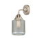 Stanton Sconce shown in the Brushed Satin Nickel finish with a Clear Wire Mesh shade