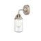 Dover Sconce shown in the Brushed Satin Nickel finish with a Clear shade