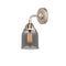 Bell Sconce shown in the Brushed Satin Nickel finish with a Plated Smoke shade