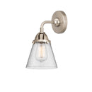 Cone Sconce shown in the Brushed Satin Nickel finish with a Seedy shade