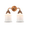 Canton Bath Vanity Light shown in the Antique Copper finish with a Matte White shade