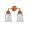 Canton Bath Vanity Light shown in the Antique Copper finish with a Clear shade