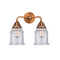 Canton Bath Vanity Light shown in the Antique Copper finish with a Seedy shade