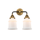 Canton Bath Vanity Light shown in the Black Antique Brass finish with a Matte White shade