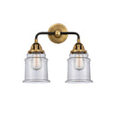 Canton Bath Vanity Light shown in the Black Antique Brass finish with a Clear shade