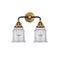 Canton Bath Vanity Light shown in the Black Antique Brass finish with a Clear shade
