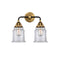 Canton Bath Vanity Light shown in the Black Antique Brass finish with a Clear shade