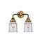 Canton Bath Vanity Light shown in the Black Antique Brass finish with a Seedy shade