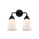 Canton Bath Vanity Light shown in the Matte Black finish with a Matte White shade