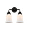 Canton Bath Vanity Light shown in the Matte Black finish with a Matte White shade