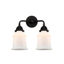 Canton Bath Vanity Light shown in the Matte Black finish with a Matte White shade