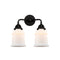 Canton Bath Vanity Light shown in the Matte Black finish with a Matte White shade