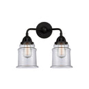 Canton Bath Vanity Light shown in the Matte Black finish with a Clear shade