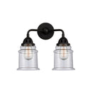 Canton Bath Vanity Light shown in the Matte Black finish with a Seedy shade