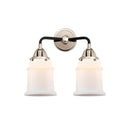 Canton Bath Vanity Light shown in the Black Polished Nickel finish with a Matte White shade