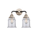 Canton Bath Vanity Light shown in the Black Polished Nickel finish with a Clear shade