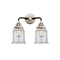 Canton Bath Vanity Light shown in the Black Polished Nickel finish with a Clear shade