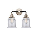 Canton Bath Vanity Light shown in the Black Polished Nickel finish with a Clear shade