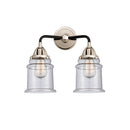Canton Bath Vanity Light shown in the Black Polished Nickel finish with a Seedy shade