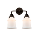 Canton Bath Vanity Light shown in the Oil Rubbed Bronze finish with a Matte White shade
