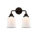 Canton Bath Vanity Light shown in the Oil Rubbed Bronze finish with a Matte White shade