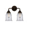 Canton Bath Vanity Light shown in the Oil Rubbed Bronze finish with a Clear shade