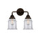 Canton Bath Vanity Light shown in the Oil Rubbed Bronze finish with a Clear shade