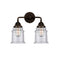Canton Bath Vanity Light shown in the Oil Rubbed Bronze finish with a Seedy shade