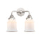 Canton Bath Vanity Light shown in the Polished Chrome finish with a Matte White shade