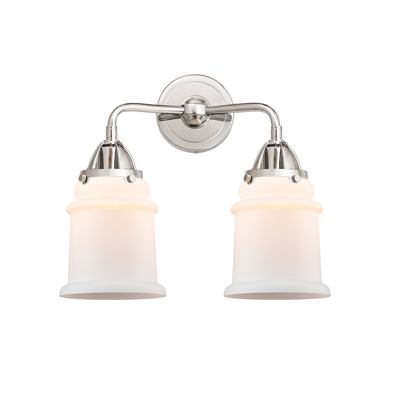 Canton Bath Vanity Light shown in the Polished Chrome finish with a Matte White shade