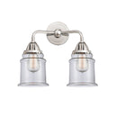 Canton Bath Vanity Light shown in the Polished Chrome finish with a Clear shade