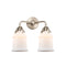 Canton Bath Vanity Light shown in the Brushed Satin Nickel finish with a Matte White shade