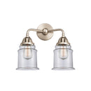Canton Bath Vanity Light shown in the Brushed Satin Nickel finish with a Clear shade