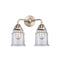 Canton Bath Vanity Light shown in the Brushed Satin Nickel finish with a Clear shade