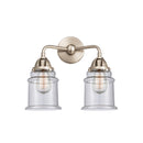 Canton Bath Vanity Light shown in the Brushed Satin Nickel finish with a Seedy shade