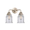 Canton Bath Vanity Light shown in the Brushed Satin Nickel finish with a Seedy shade
