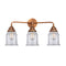 Canton Bath Vanity Light shown in the Antique Copper finish with a Clear shade