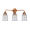 Canton Bath Vanity Light shown in the Antique Copper finish with a Seedy shade